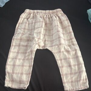 Plaid Cream and Brown Pants